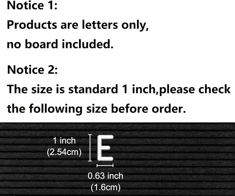 G GAMIT Felt Letter Board Letters Set - Pre-cut 378pcs Standard 1inch White Letters Only (No Board Included) - Image 2